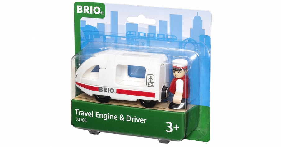 BRIO Поезд для путешествий с машинистом деревянной ж/д 33508