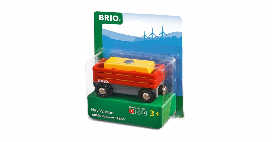 BRIO Вагон с грузом деревянной ж/д 33565