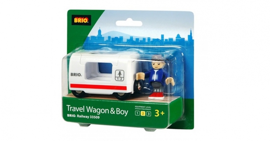 BRIO Вагон для путешествий с вагоновожатым деревянной ж/д 33509