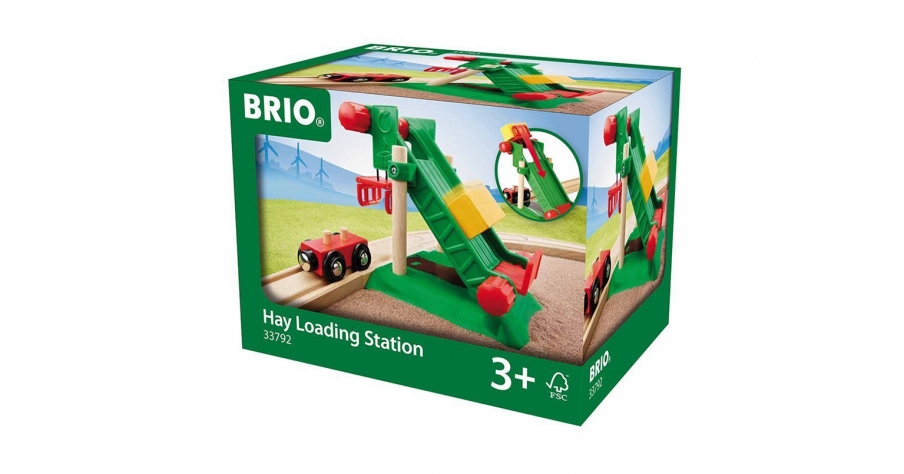 BRIO Погрузочная станция для сена на магнитах с вагончиком 33792