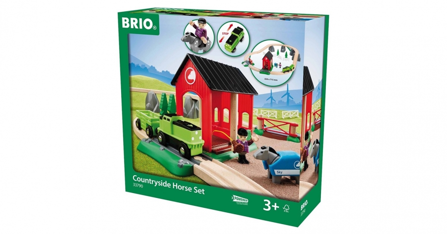 BRIO Загородная лошадиная ферма Кантри с поездом на батарейках 33790
