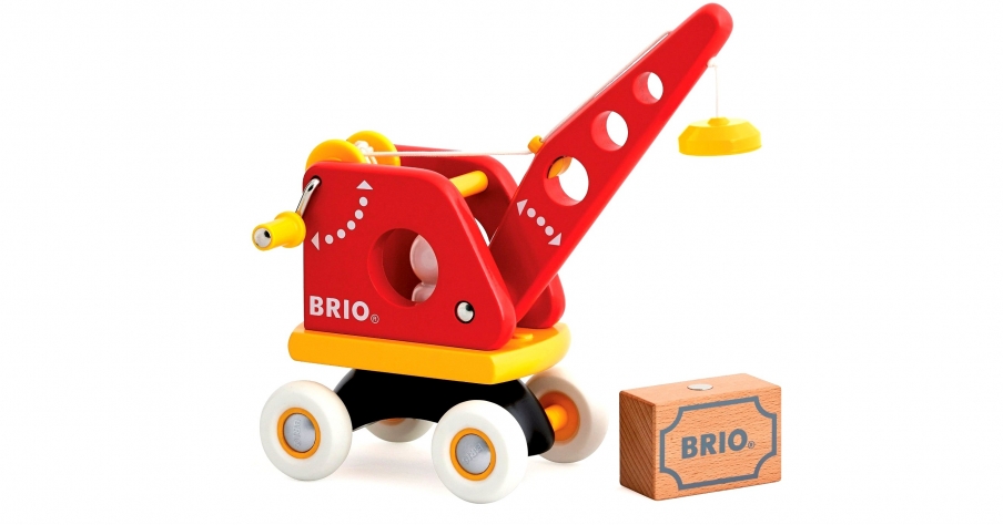 BRIO Деревянный подъемный кран с грузом 30428