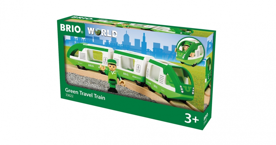 BRIO Зеленый поезд для путешествий с машинистом 33622