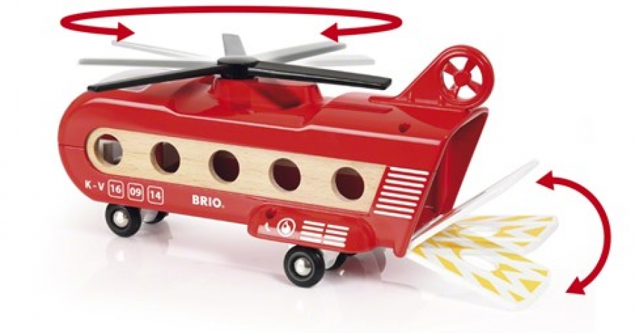 BRIO Грузовой вертолёт с вагонами 33886