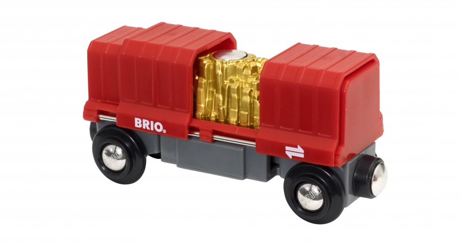 BRIO Грузовой вагончик с золотом 33938