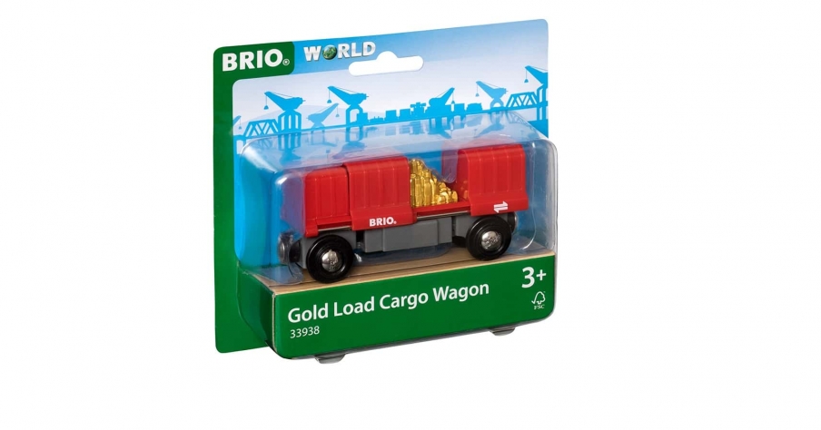 BRIO Грузовой вагончик с золотом 33938