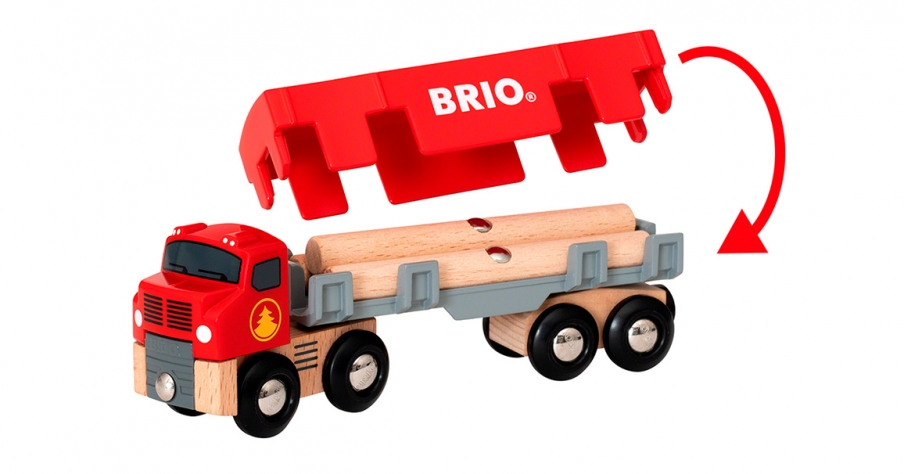 BRIO Грузовик для перевозки брёвен с грузом 33657